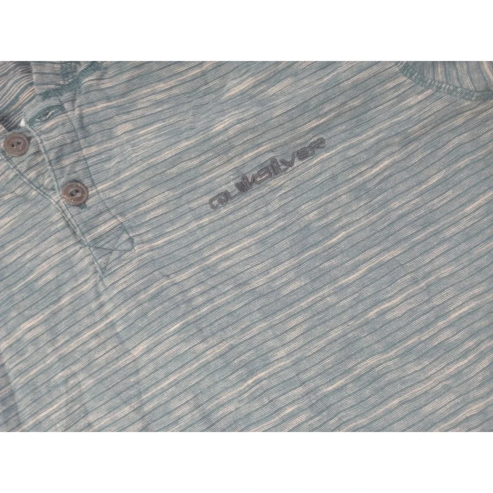Quicksilver Henley Hoodie Pullover Men's Sz S Surf Skate Beach 100% Cotton